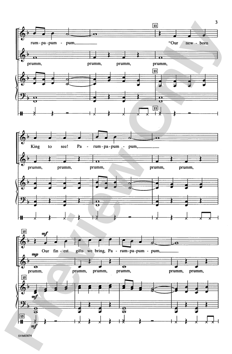 Carol of the Drum: 2-Part Choral Octavo