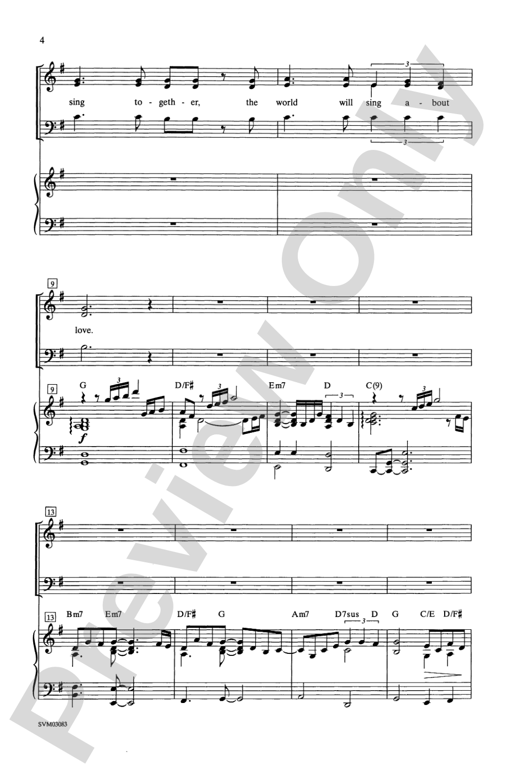 Sing Out a Song of Peace: 3-Part Mixed Choral Octavo
