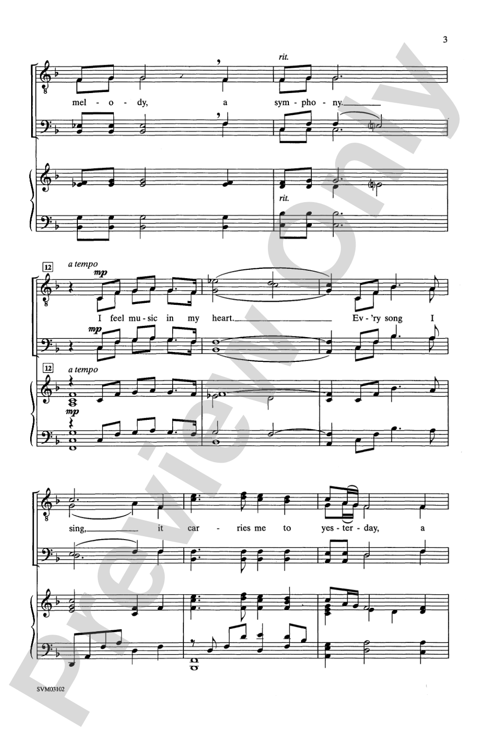 When I Hear Music: TTBB Choral Octavo