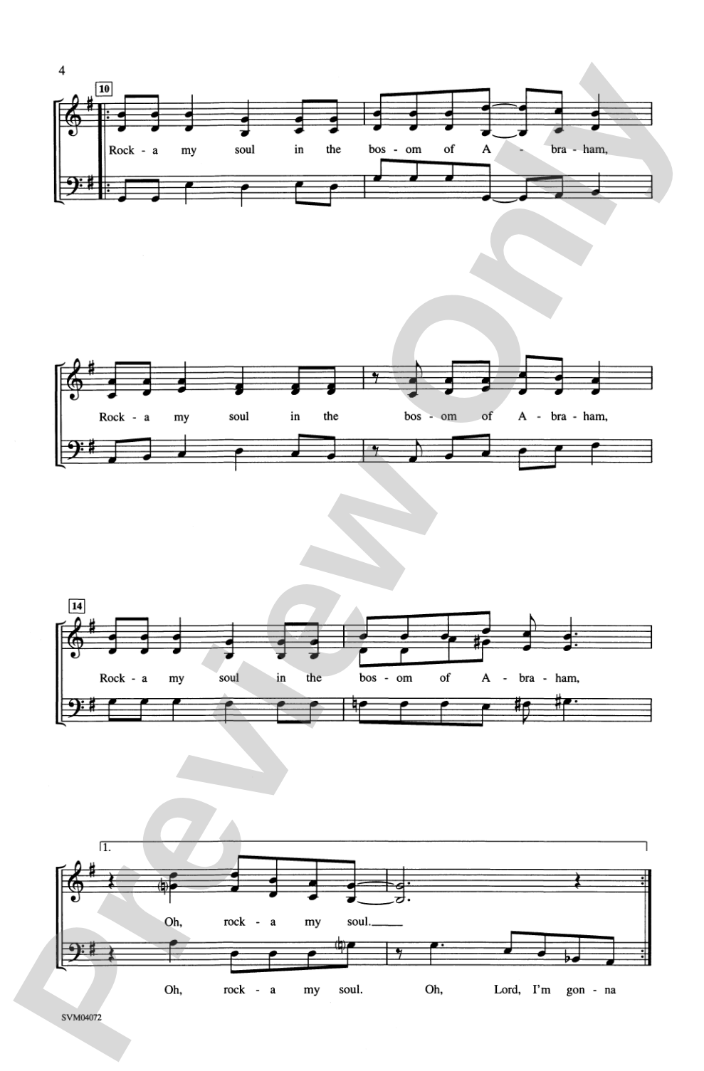 Rock-a My Soul: SAB, <I>a cappella</I> Choral Octavo