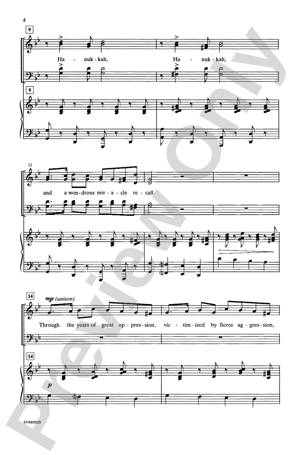 Freedom and Light (A Song for Hanukkah): SATB Choral Octavo
