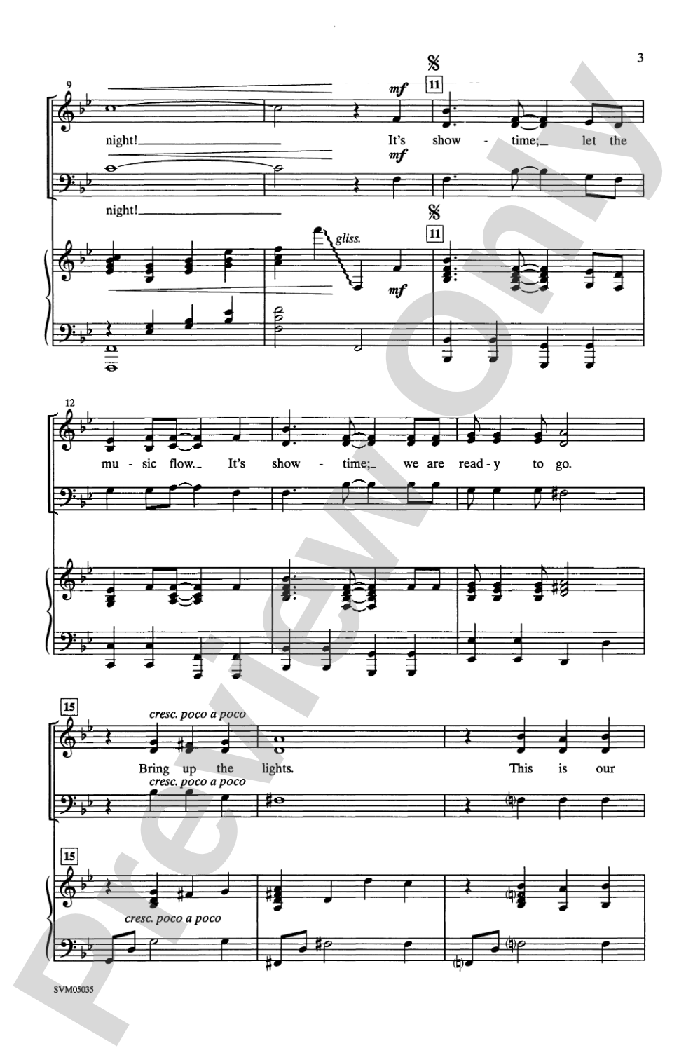 It's Showtime!: 3-Part Mixed Choral Octavo