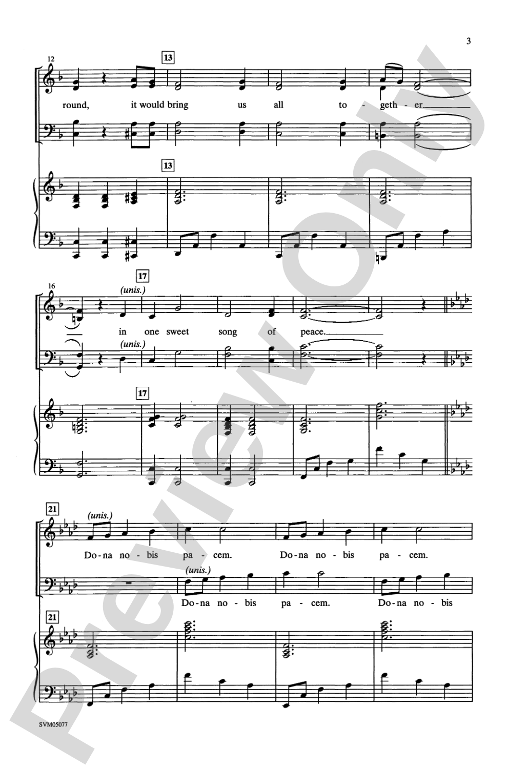 One Sweet Song of Peace: SATB Choral Octavo