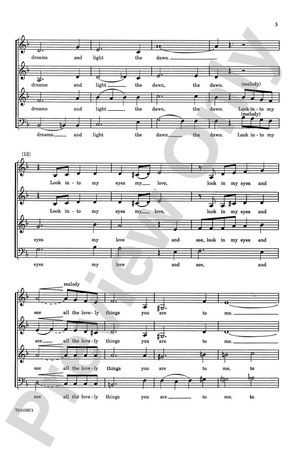 The Shadow of Your Smile (from <I>The Sandpiper</I>): SATB, <I>a cappella</I> Choral Octavo