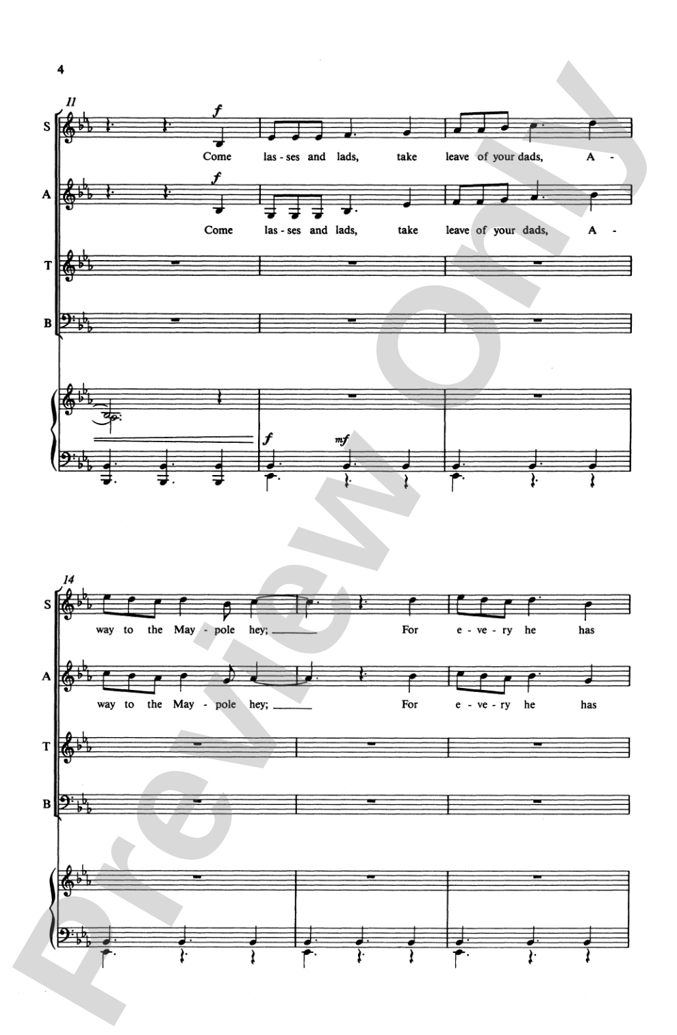 Maypole (from <I>Love Songs for Springtime</I>): SATB Choral Octavo