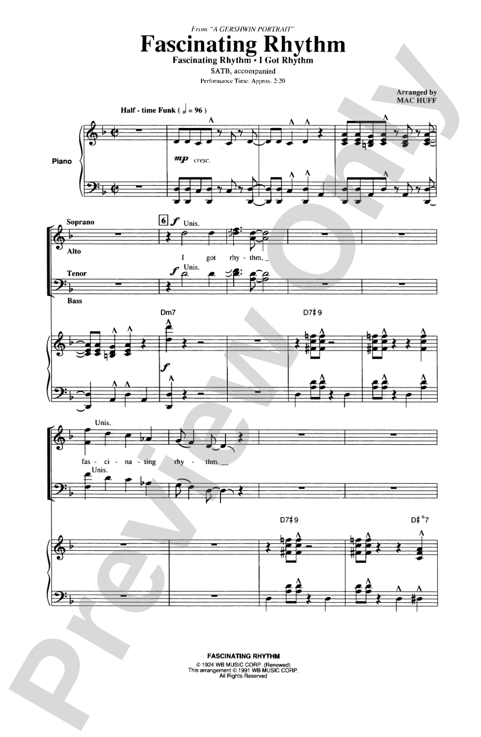 Fascinating Rhythm: SATB Choral Octavo