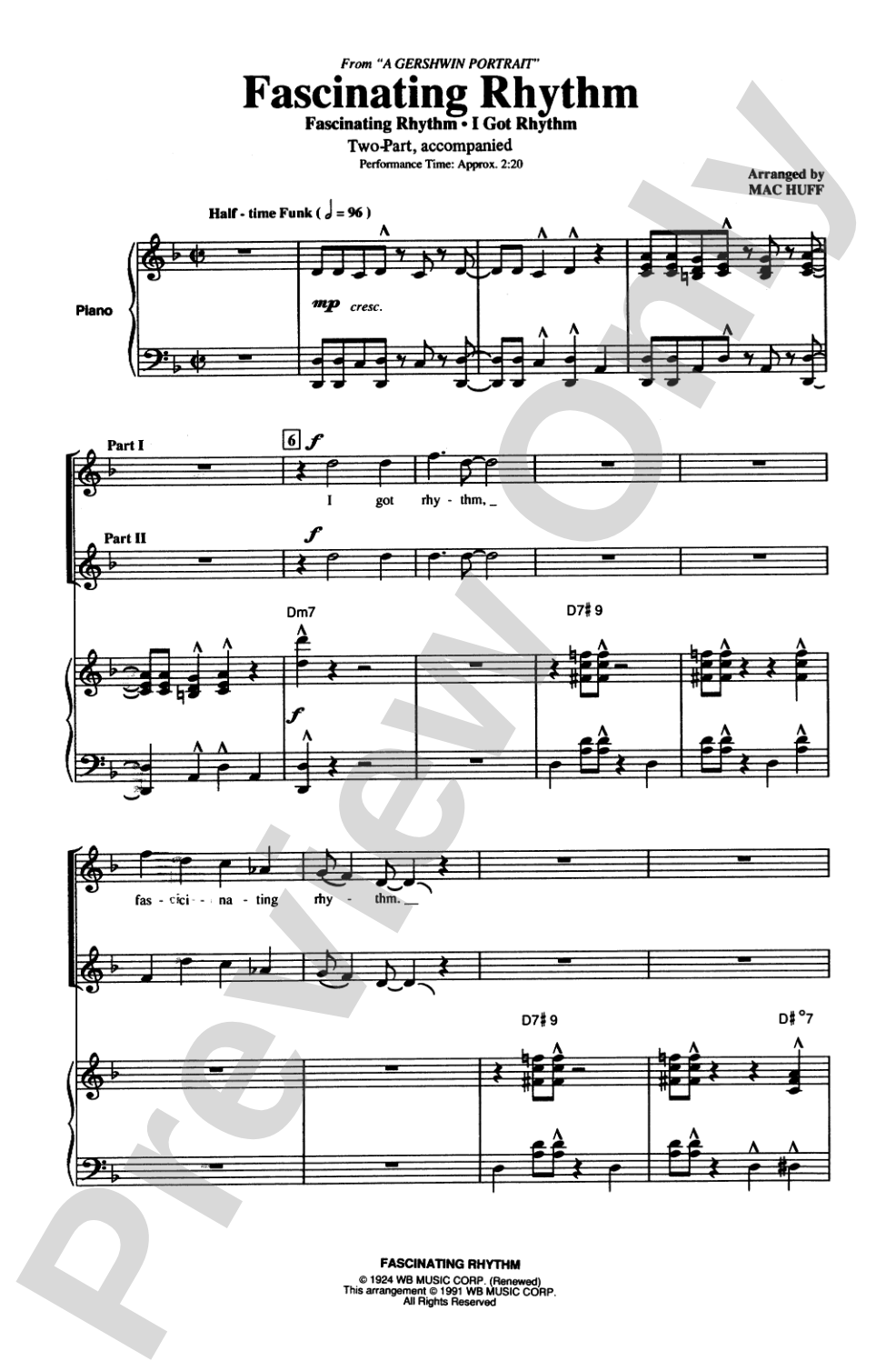 Fascinating Rhythm: 2-Part Choral Octavo