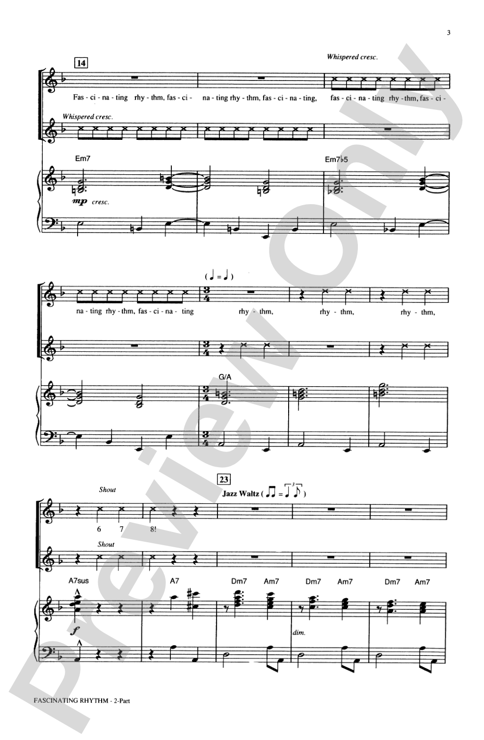 Fascinating Rhythm: 2-Part Choral Octavo