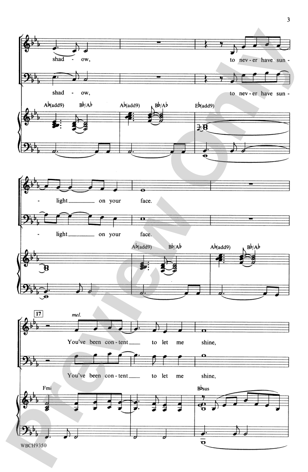 The Wind Beneath My Wings: SAB Choral Octavo