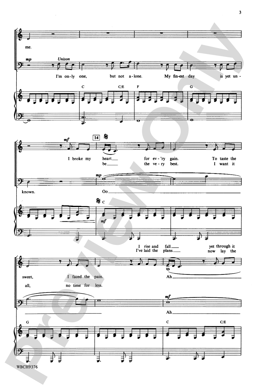One Moment in Time: SAB Choral Octavo