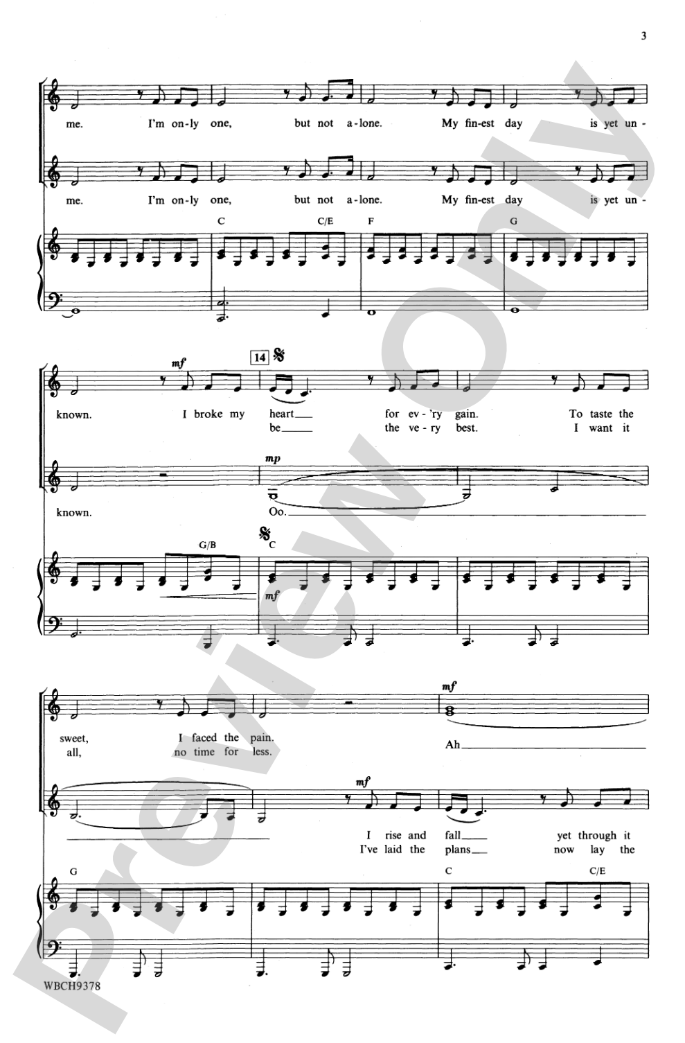 One Moment in Time: SSA Choral Octavo