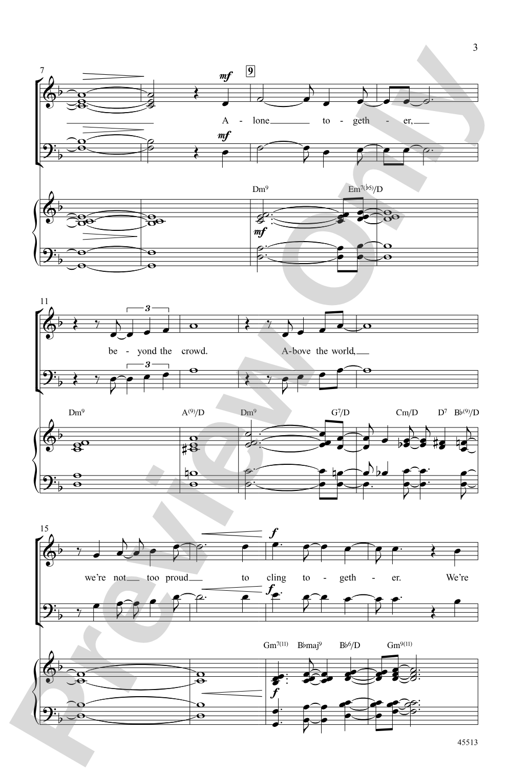 Alone Together: SATB Choral Octavo