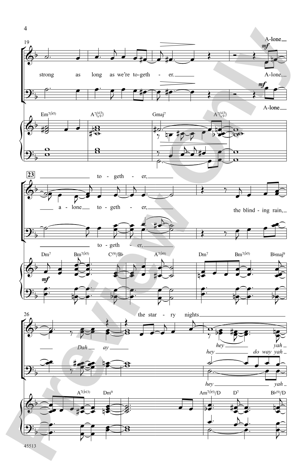 Alone Together: SATB Choral Octavo