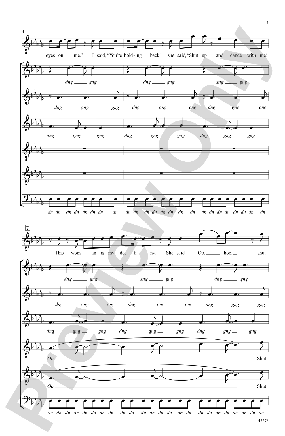 Shut Up and Dance: SATB, <i>a cappella</i> Choral Octavo