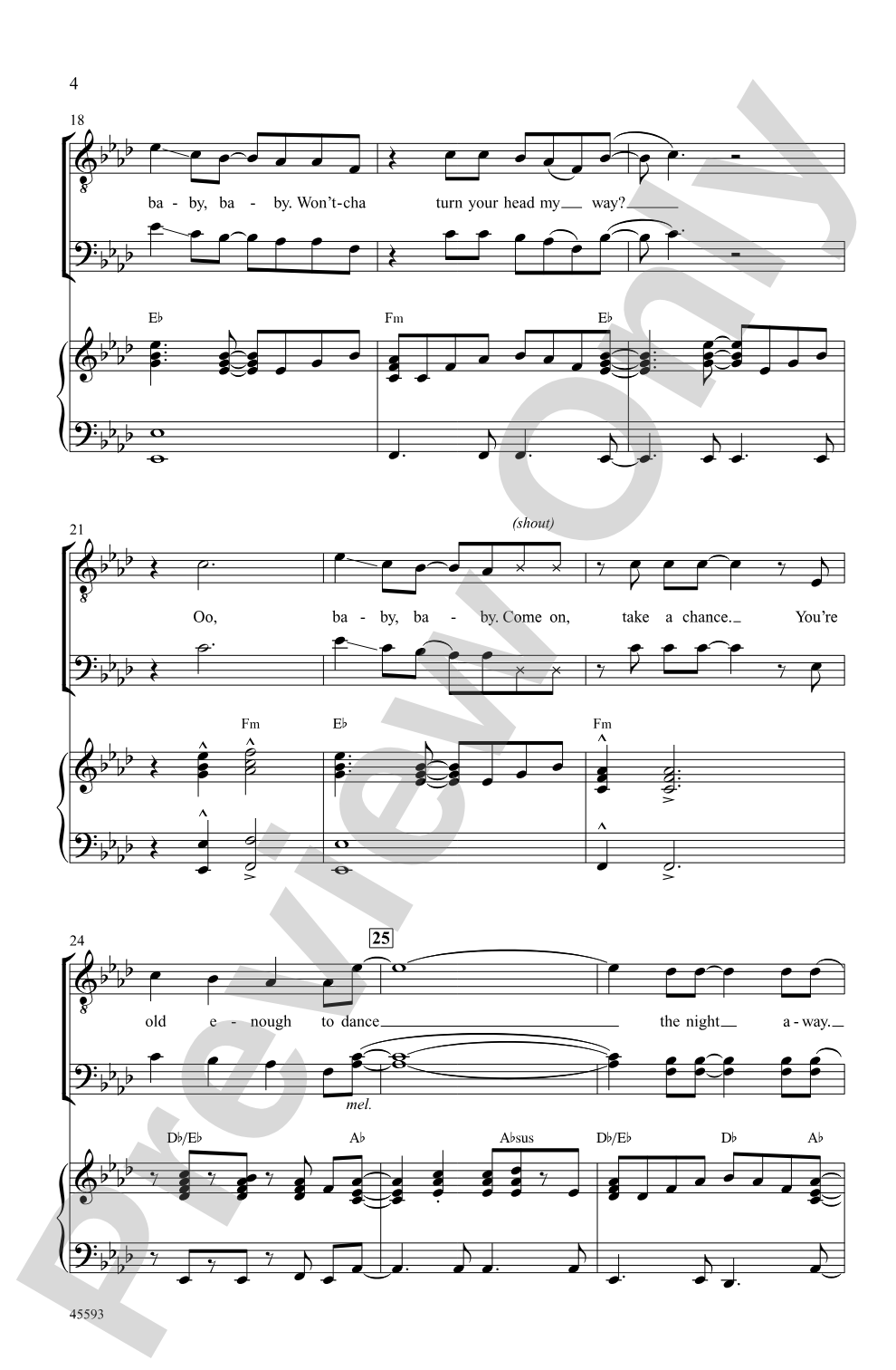Dance the Night Away: TBB Choral Octavo