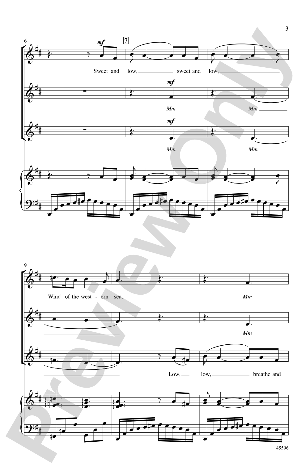 Sweet and Low: SSA Choral Octavo