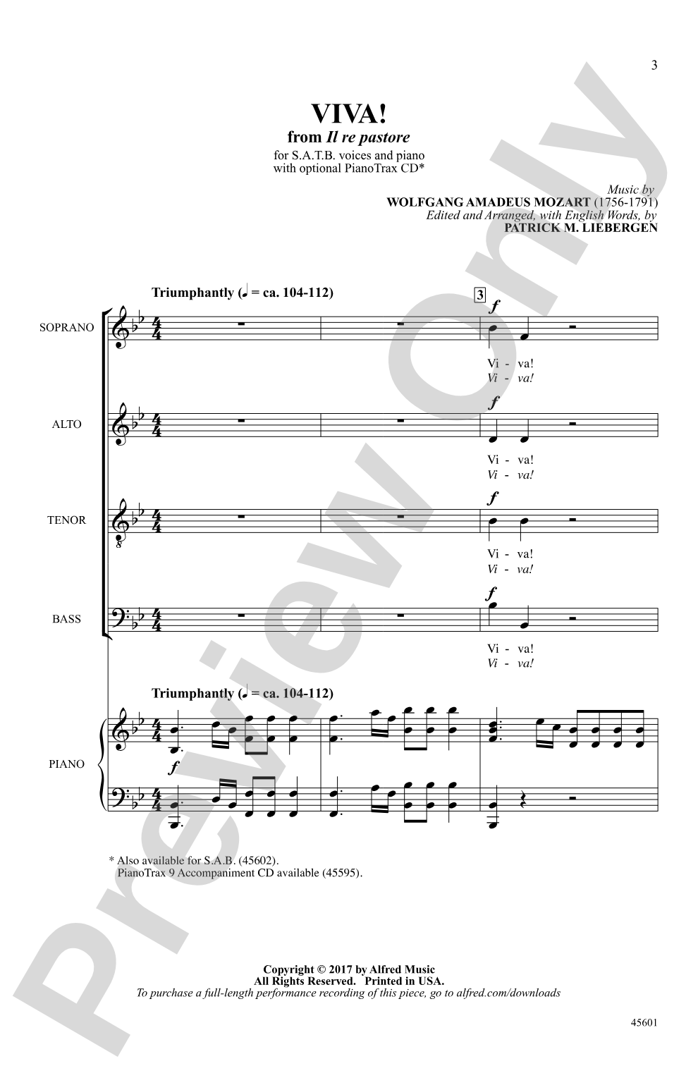 Viva!: SATB Choral Octavo