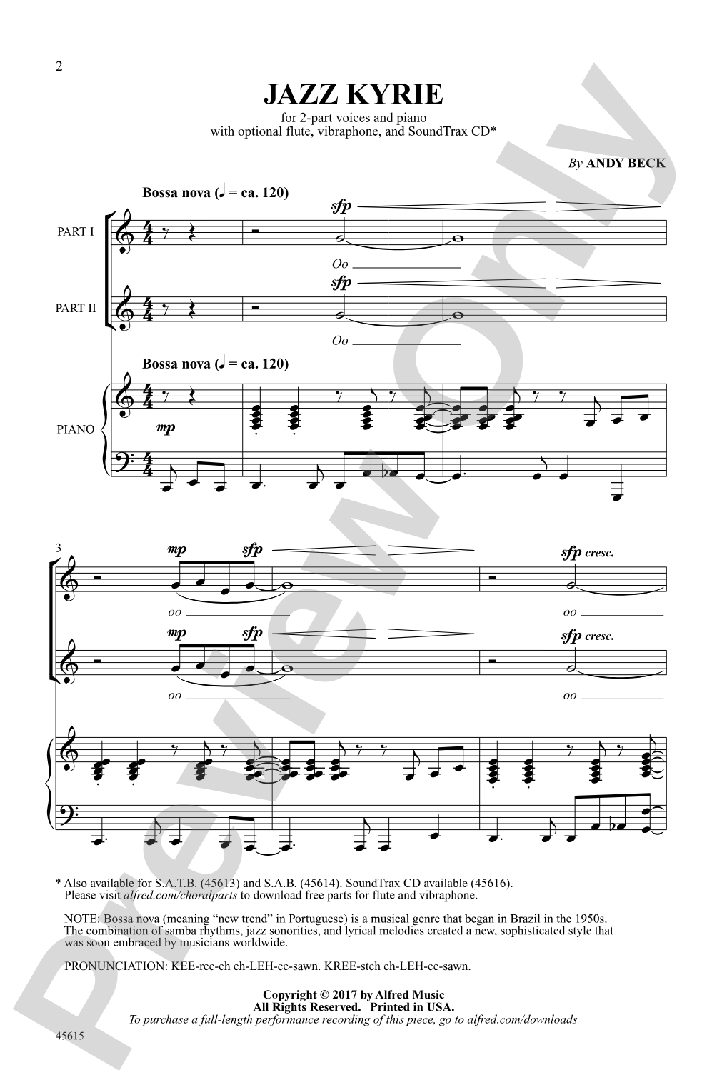 Jazz Kyrie: 2-Part Choral Octavo