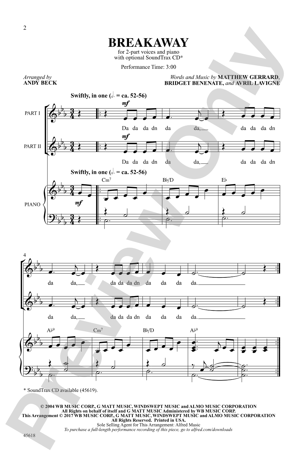 Breakaway: 2-Part Choral Octavo