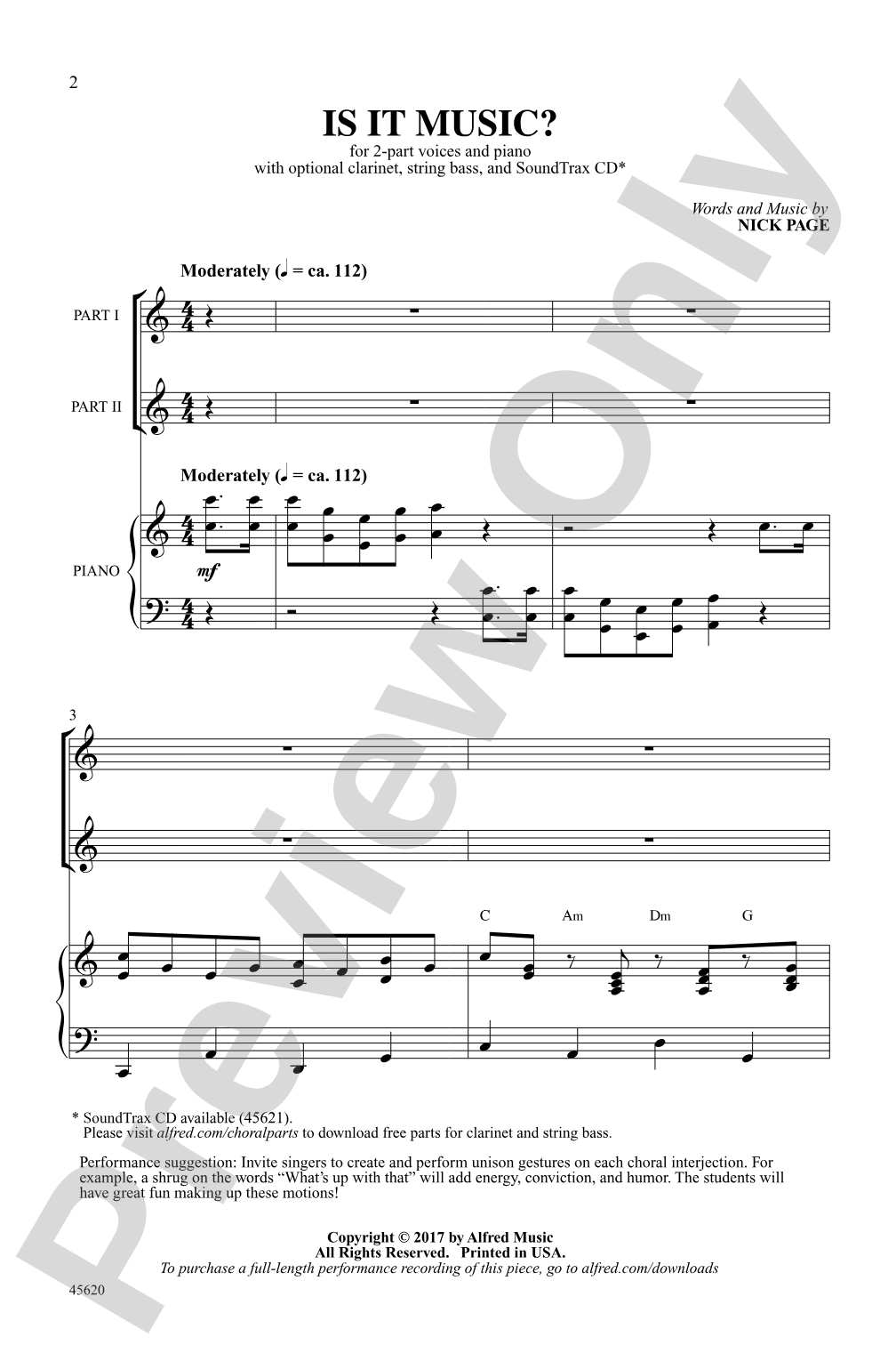 Is It Music?: 2-Part Choral Octavo