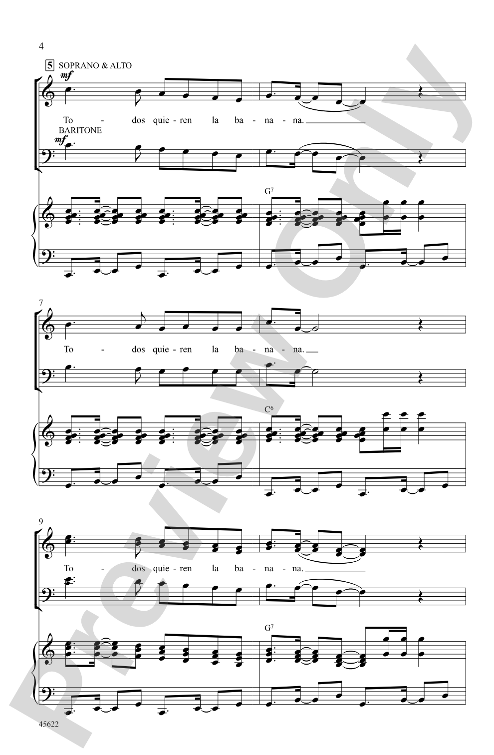 Banana!: SAB Choral Octavo