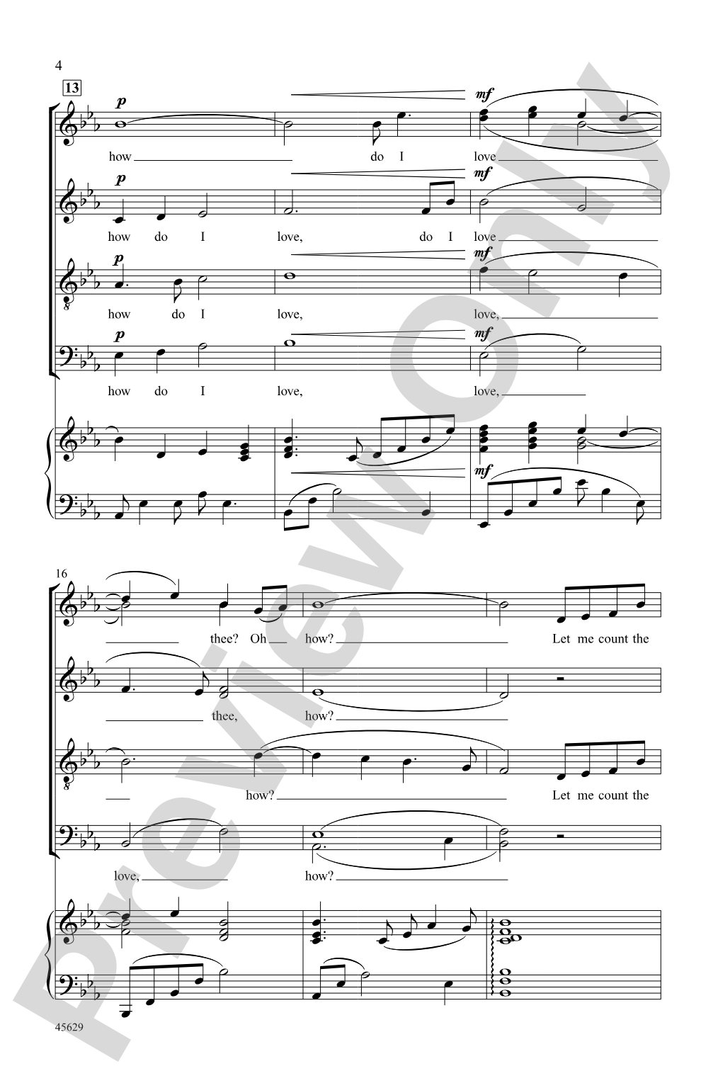 How Do I Love Thee?: SATB Choral Octavo