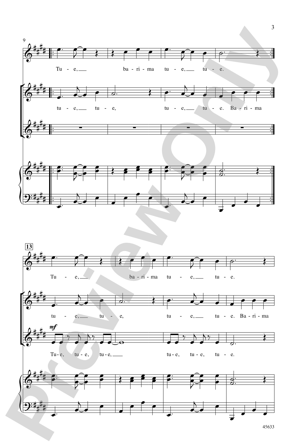 Tue, Tue: 2-Part Choral Octavo