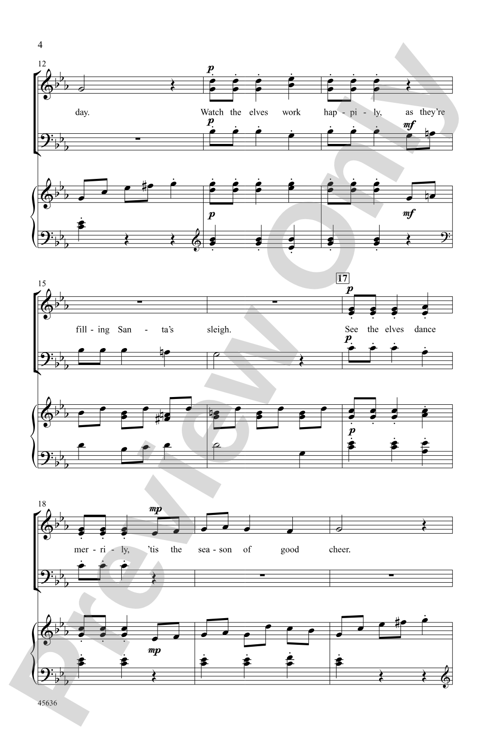 Dance of the Elves: SAB Choral Octavo