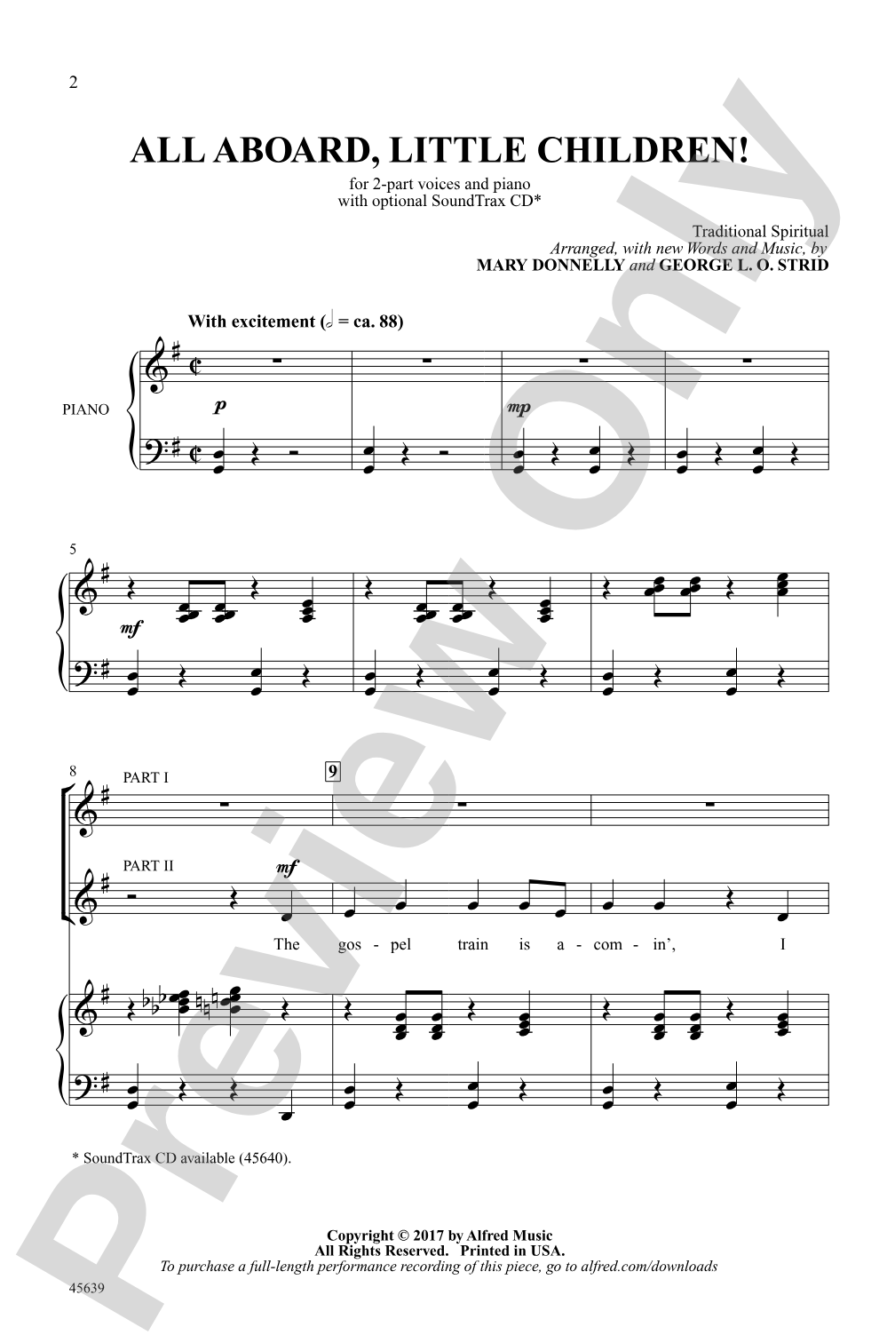 All Aboard, Little Children!: 2-Part Choral Octavo