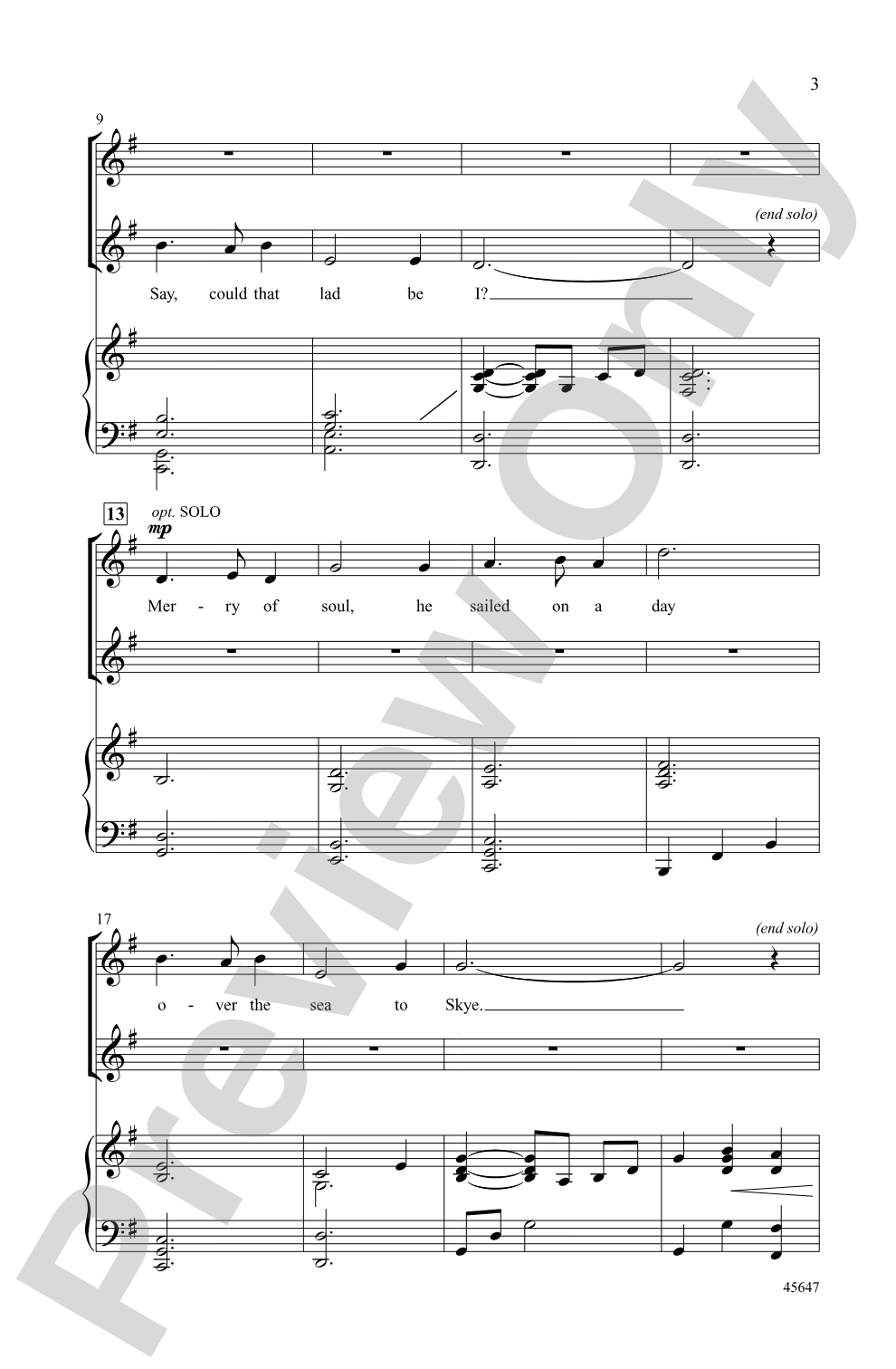 Skye Boat Song: 2-Part Choral Octavo