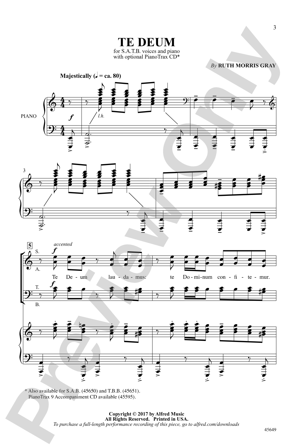 Te Deum: SATB Choral Octavo