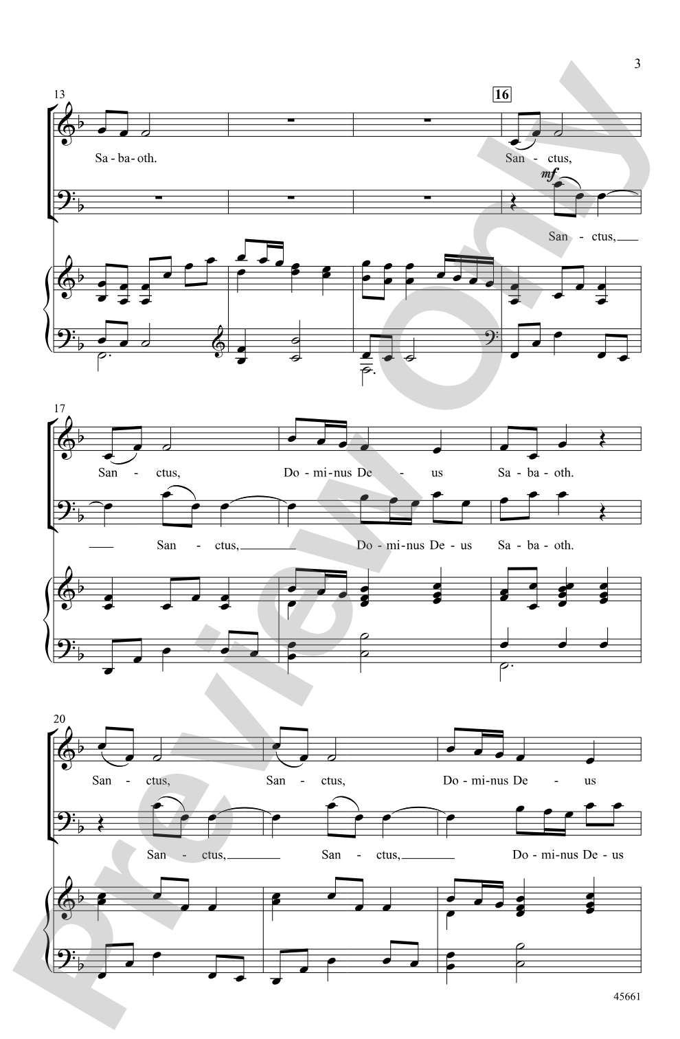 Sanctus: 3-Part Mixed Choral Octavo