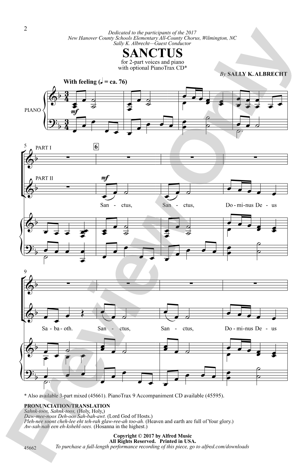 Sanctus: 2-Part Choral Octavo