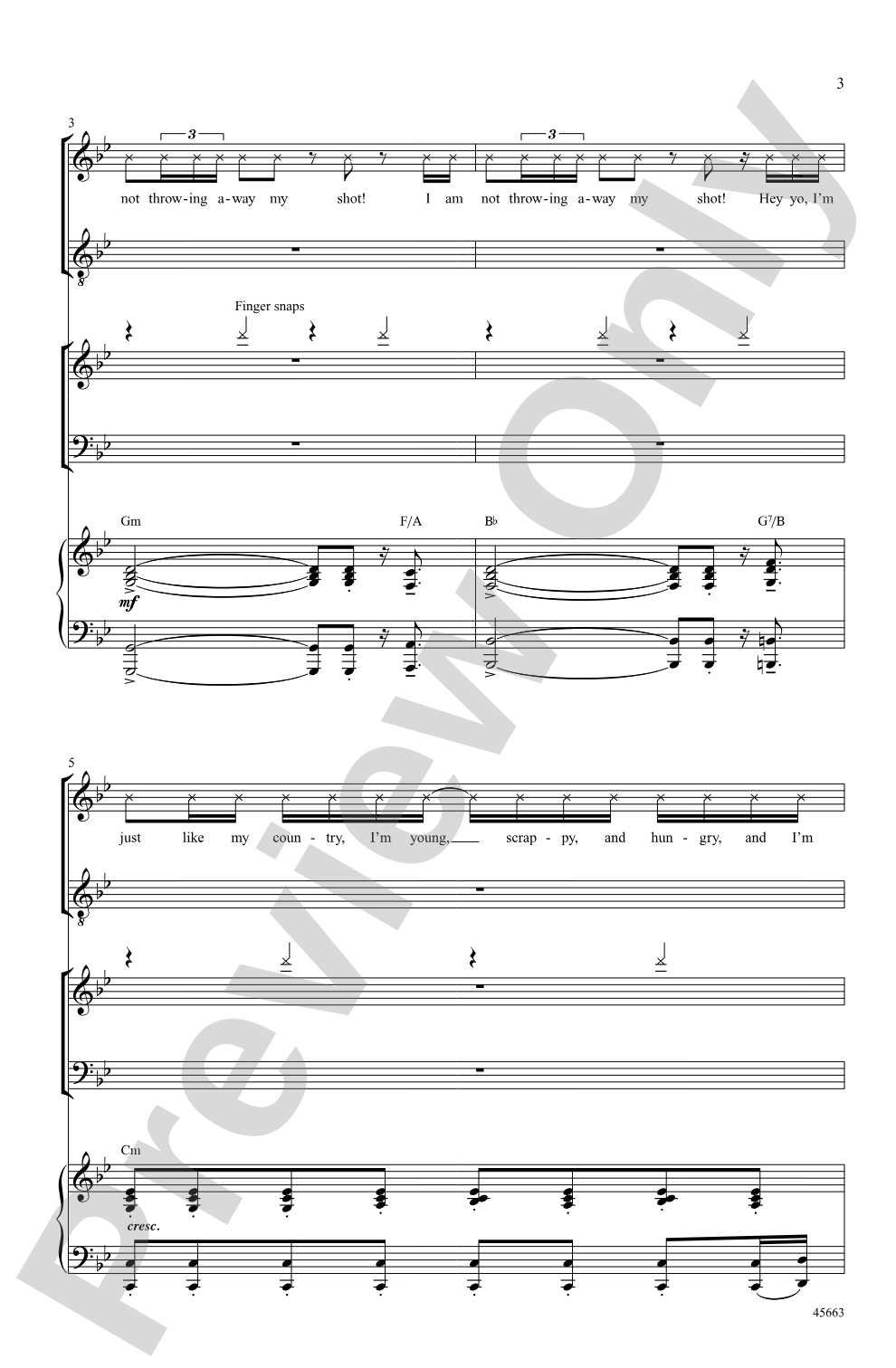 My Shot: SATB Choral Octavo