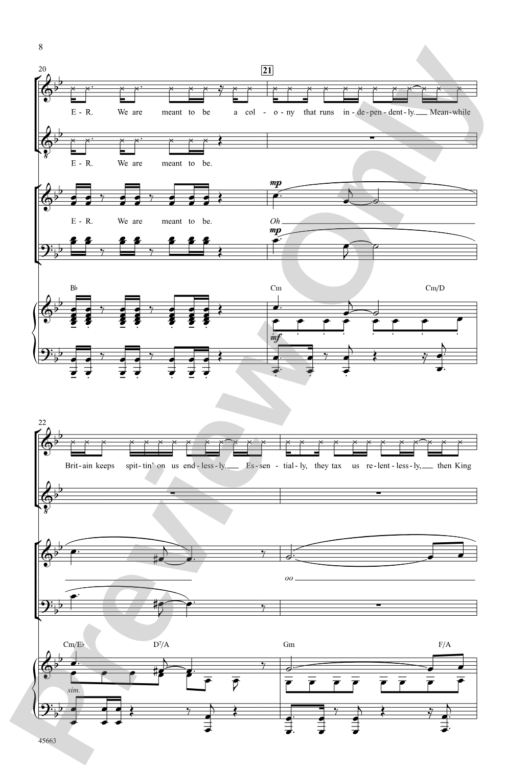 My Shot: SATB Choral Octavo