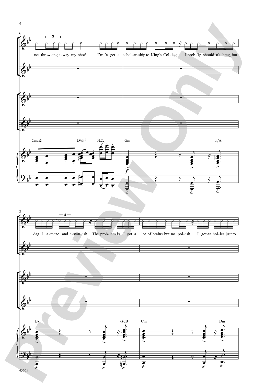 My Shot: SSA Choral Octavo