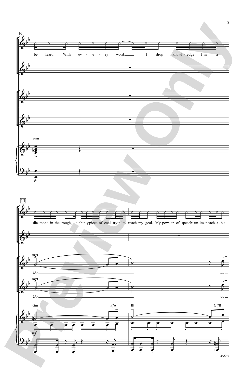 My Shot: SSA Choral Octavo