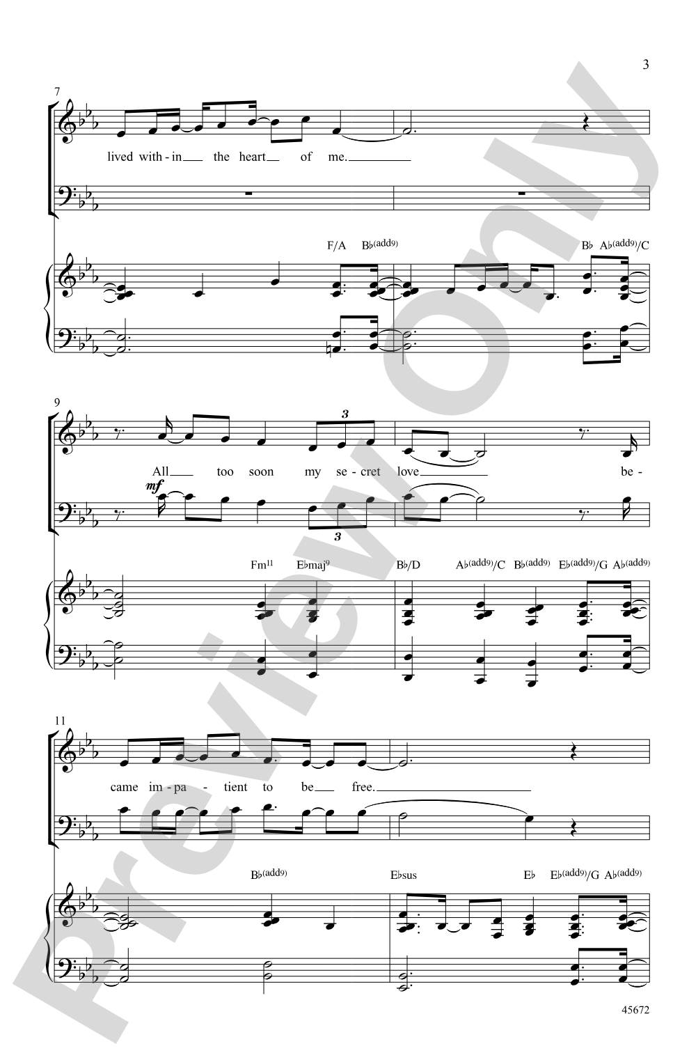 Secret Love: SATB Choral Octavo