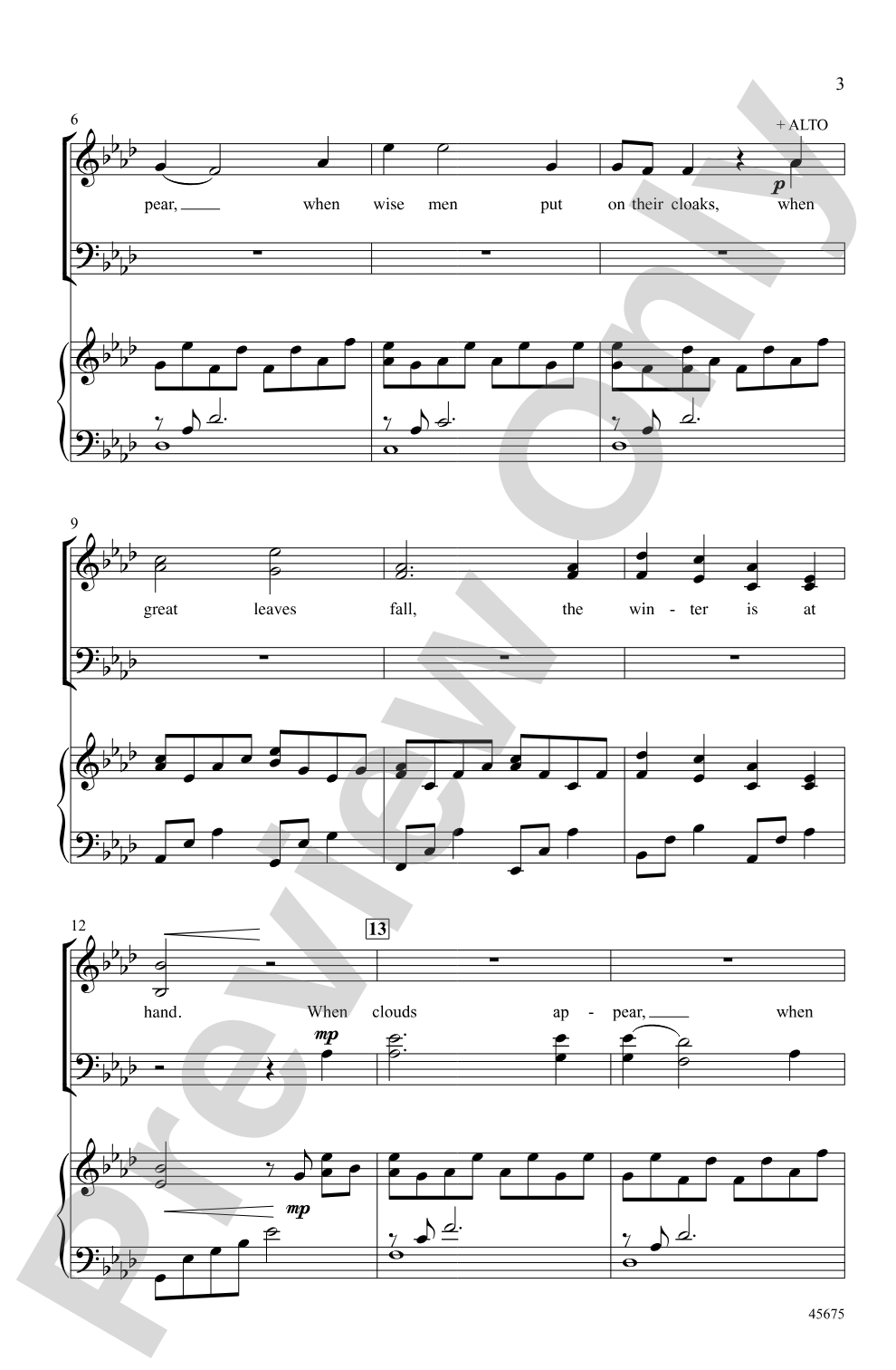 Winter Is at Hand: SATB Choral Octavo