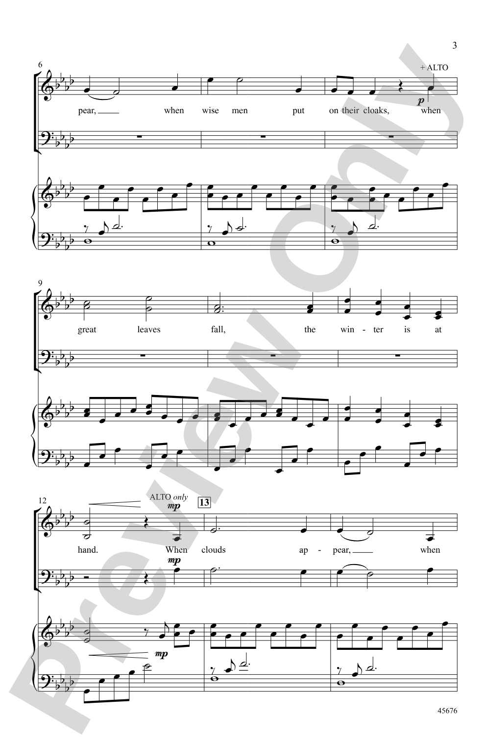 Winter Is at Hand: SAB Choral Octavo