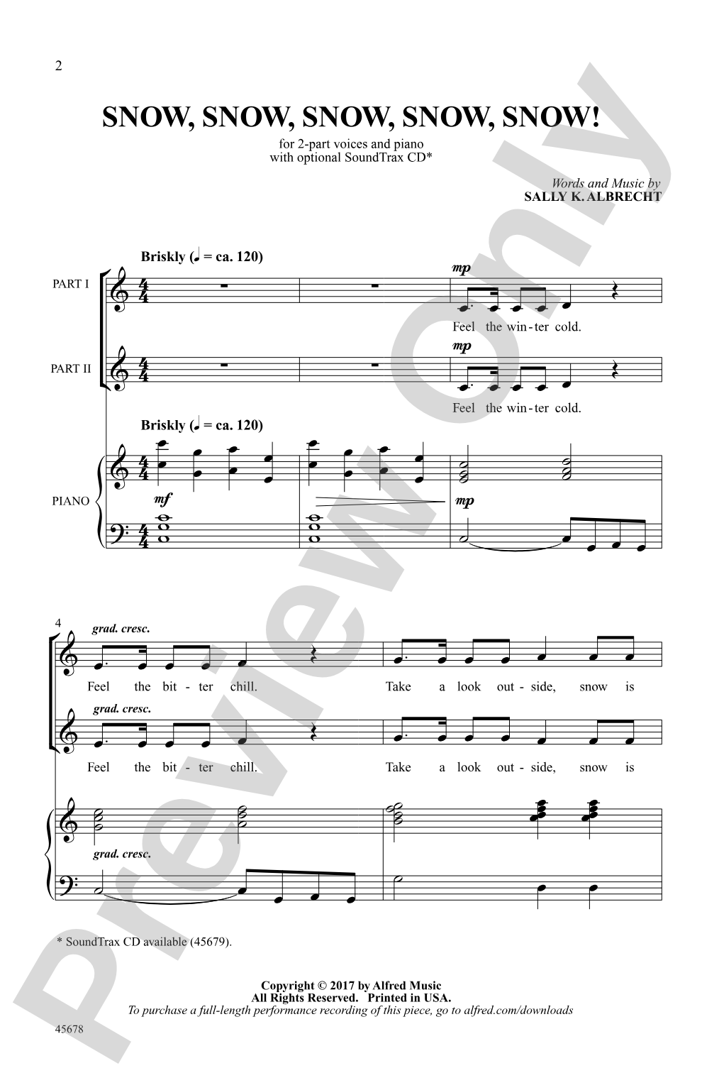 Snow, Snow, Snow, Snow, Snow!: 2-Part Choral Octavo