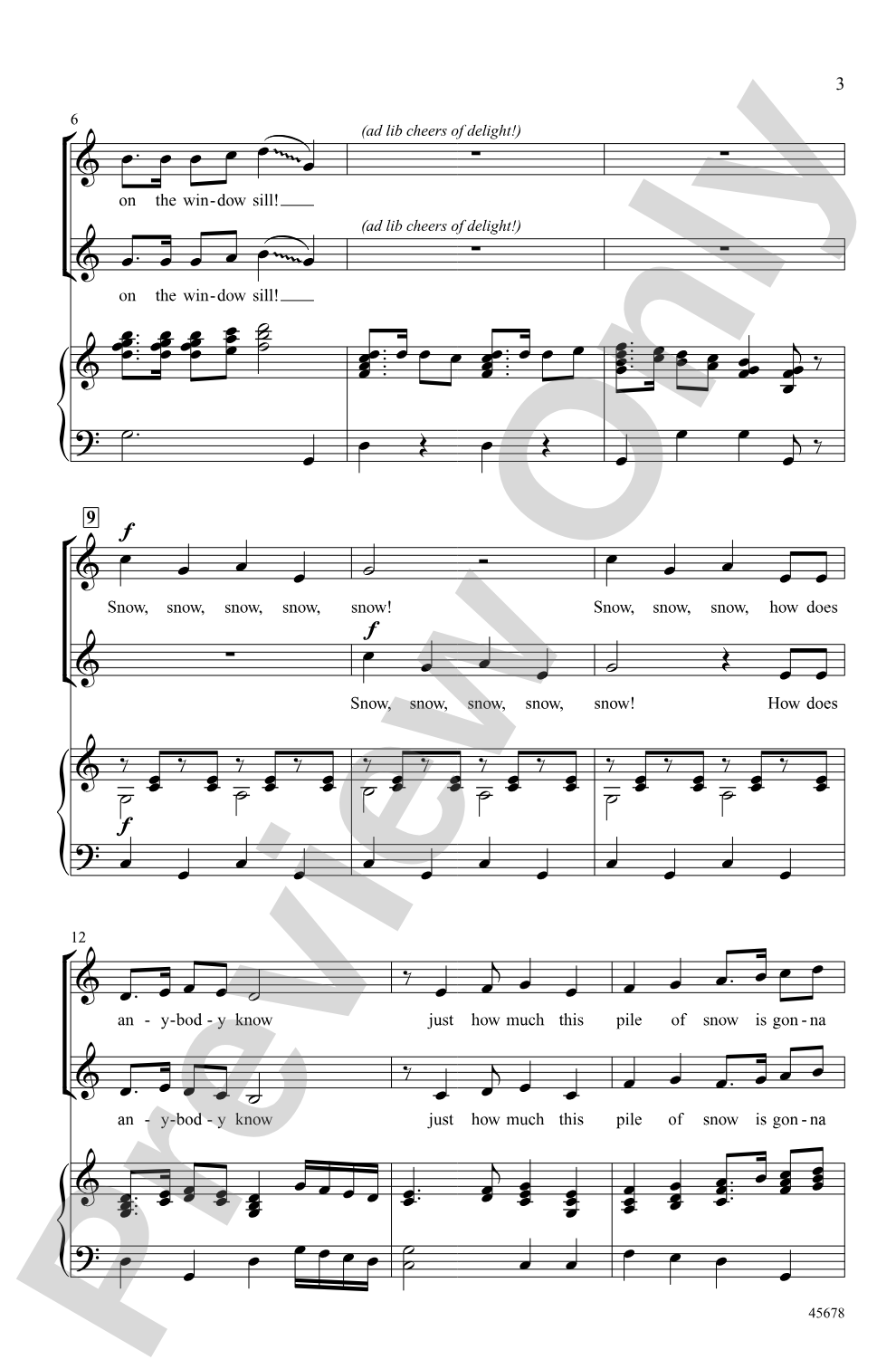 Snow, Snow, Snow, Snow, Snow!: 2-Part Choral Octavo