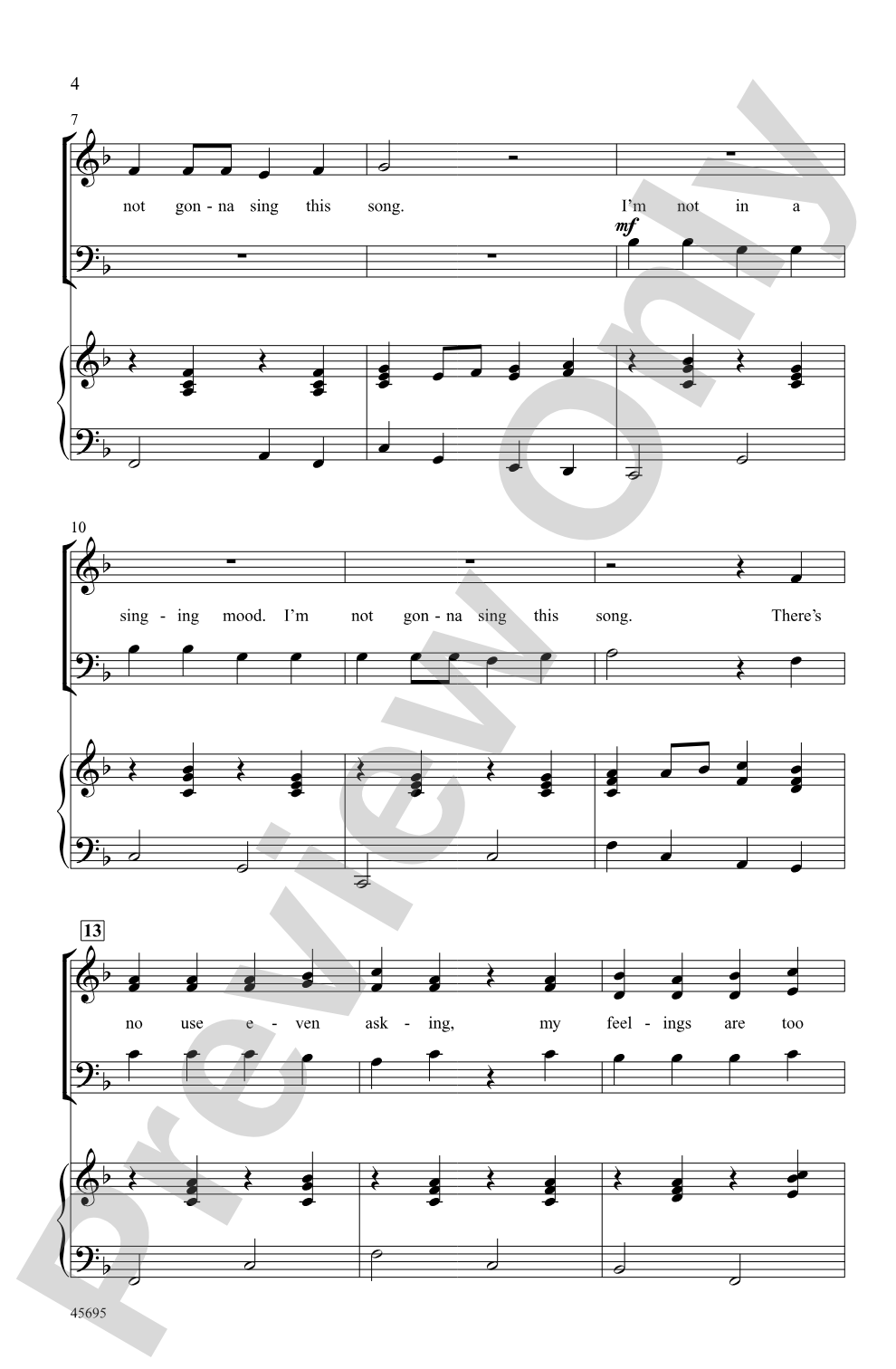 I'm Not Gonna Sing This Song!: 3-Part Mixed Choral Octavo