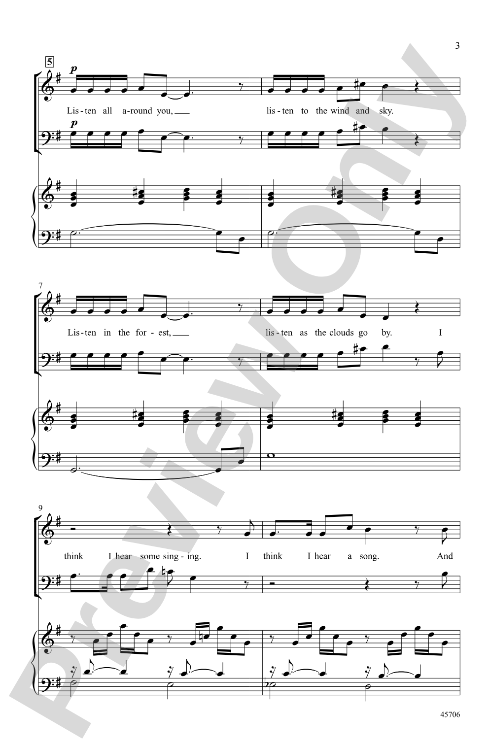 I Will Sing: 3-Part Choral Octavo