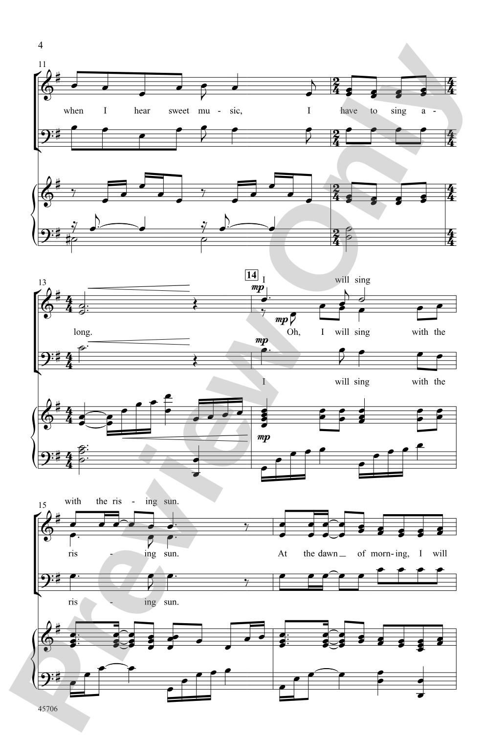 I Will Sing: 3-Part Choral Octavo