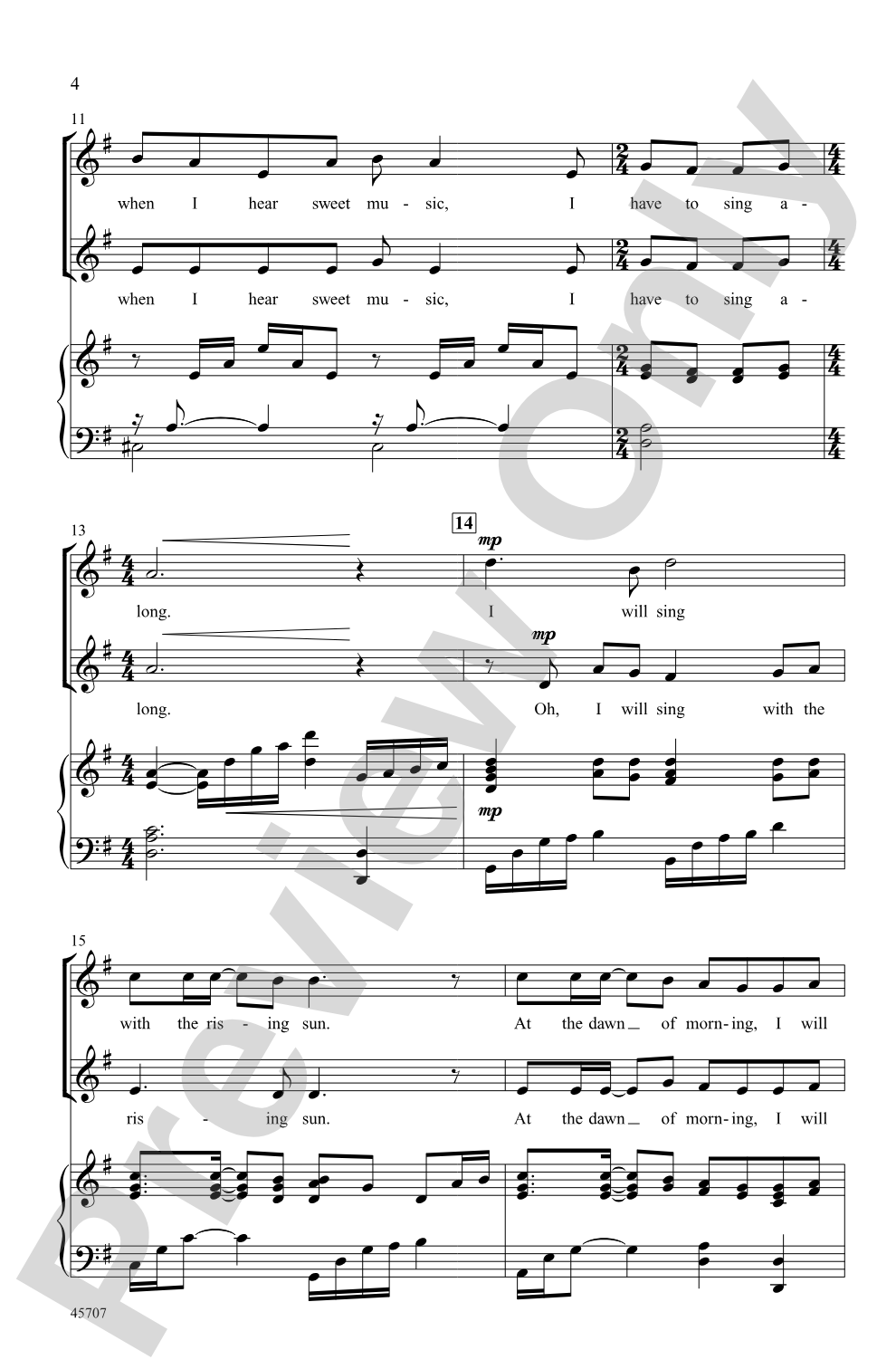 I Will Sing: 2-Part Choral Octavo