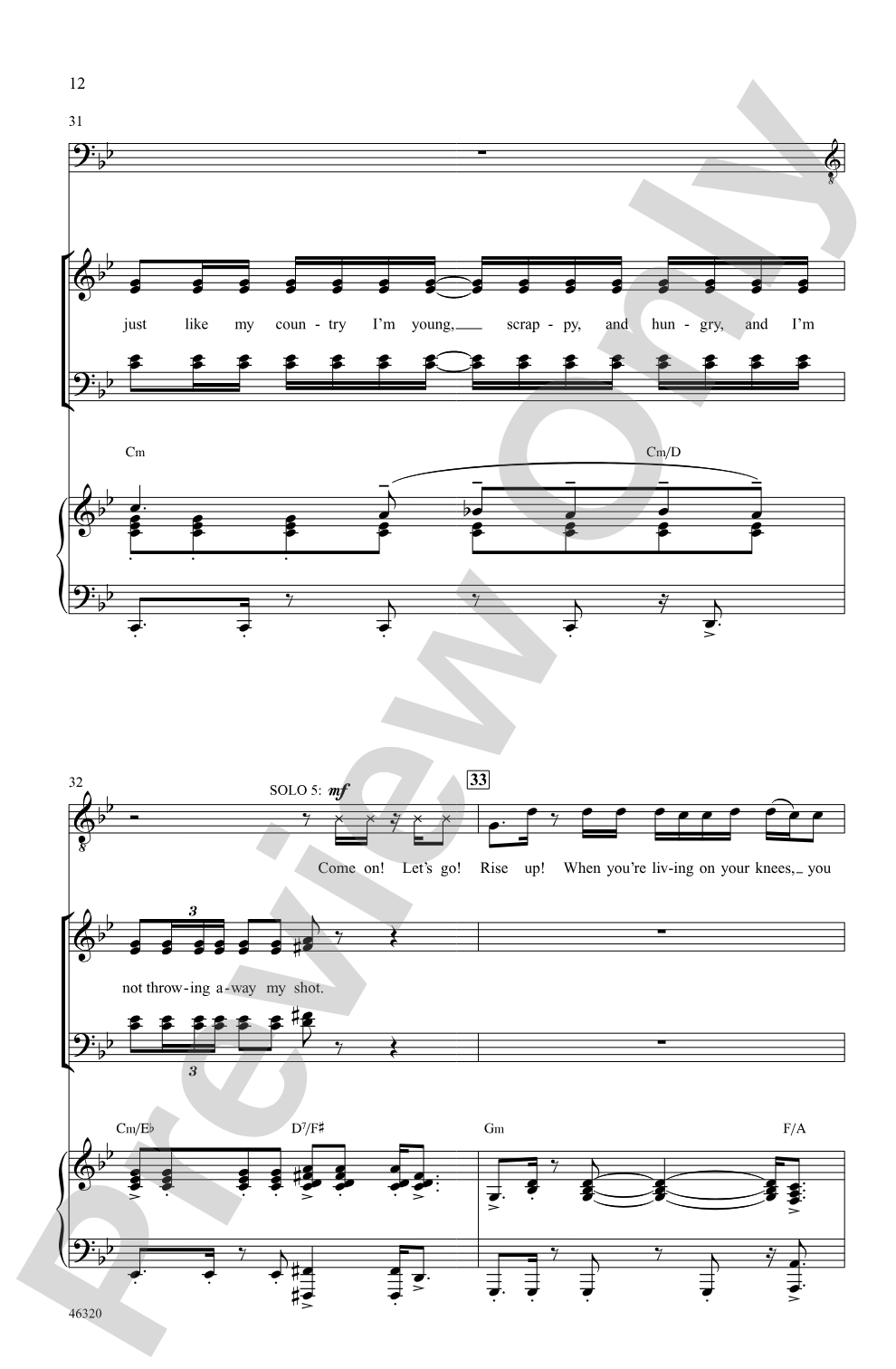 Hamilton: SATB Choral Octavo