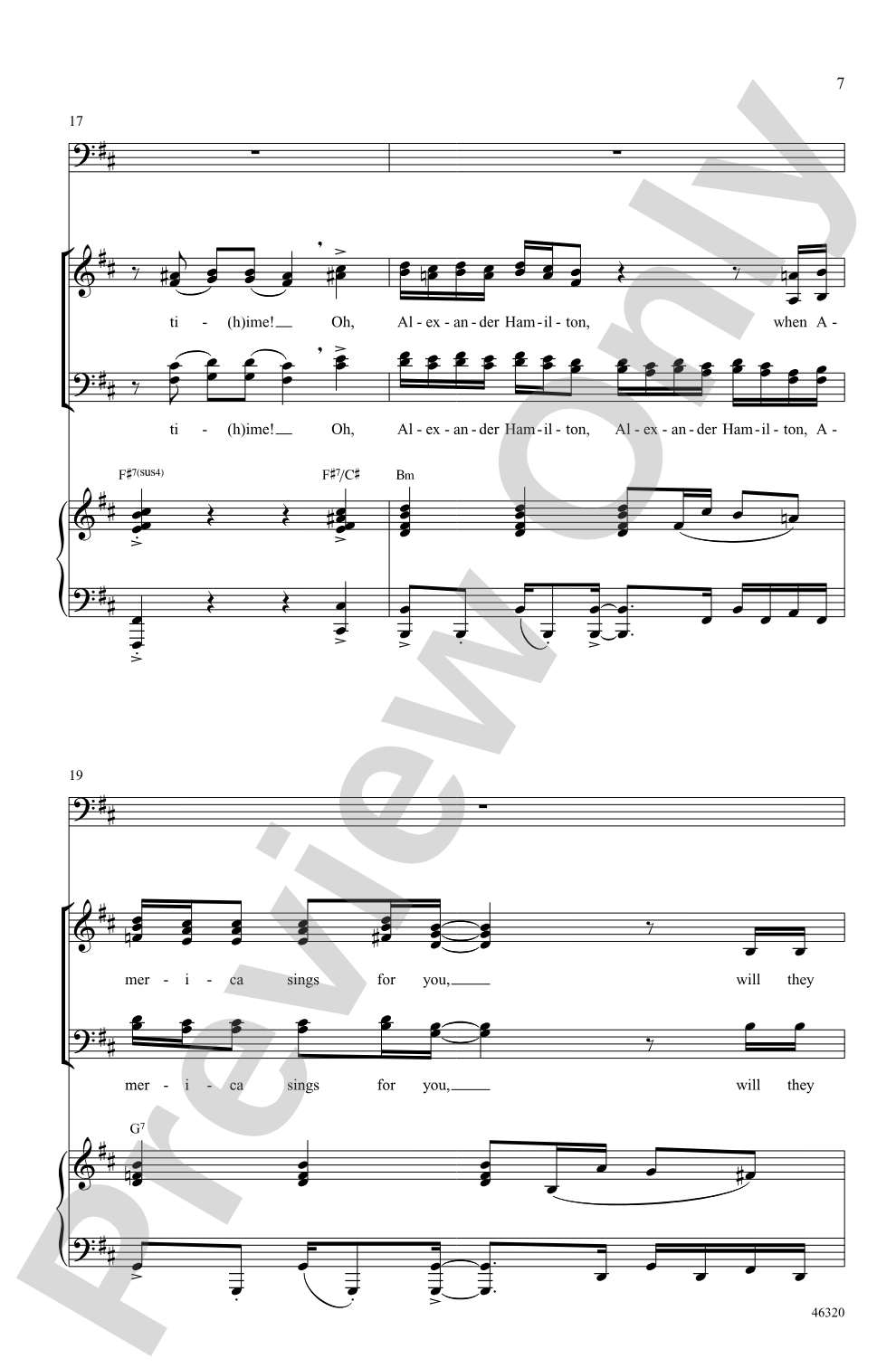 Hamilton: SATB Choral Octavo