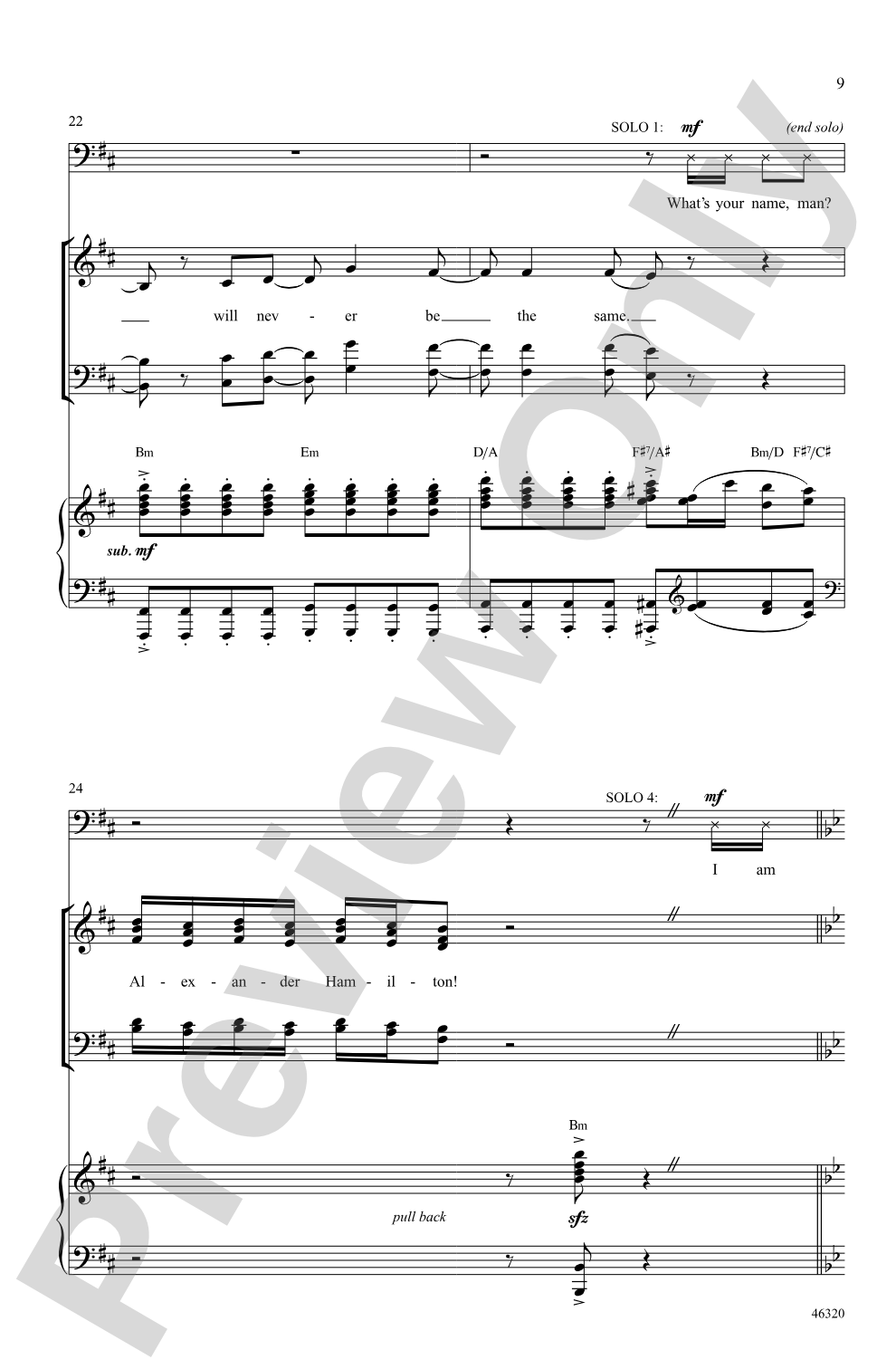 Hamilton: SATB Choral Octavo