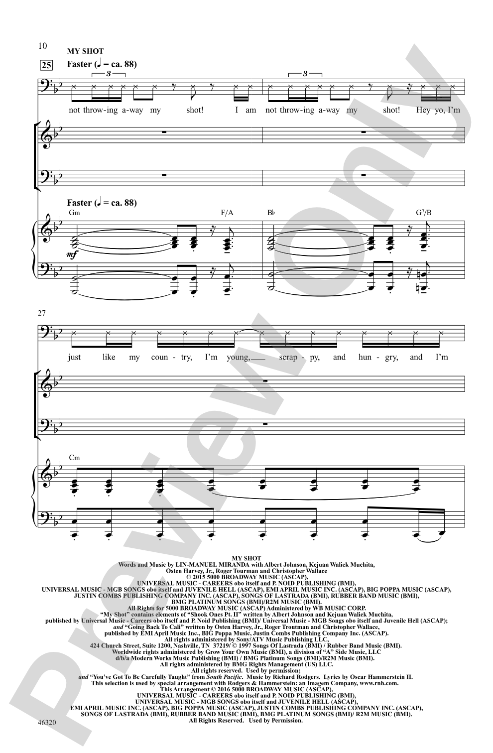 Hamilton: SATB Choral Octavo